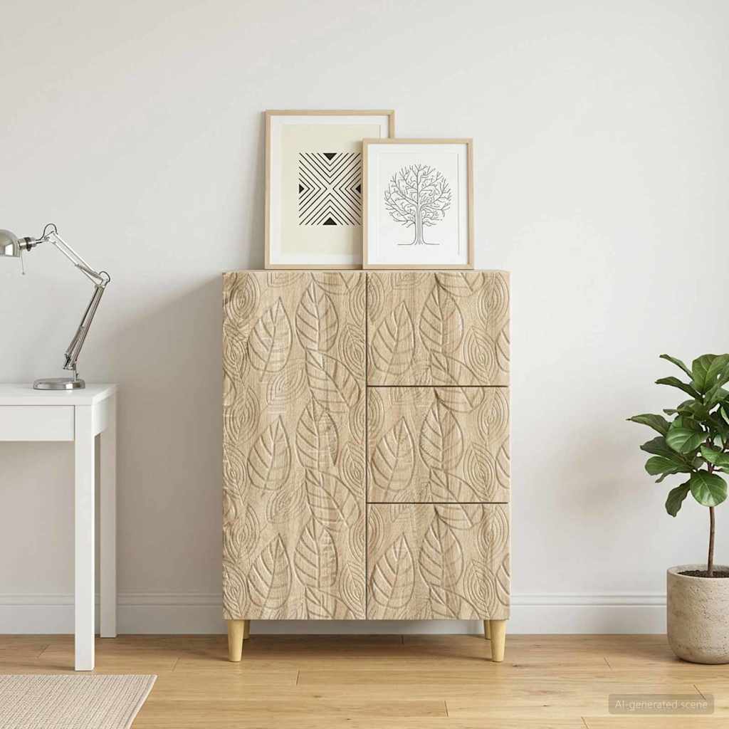 vidaXL Πλαϊνό γραφείο Sonoma Δρυς 66 x 34,5 x 90 εκ Επεξεργασμένο Ξύλο