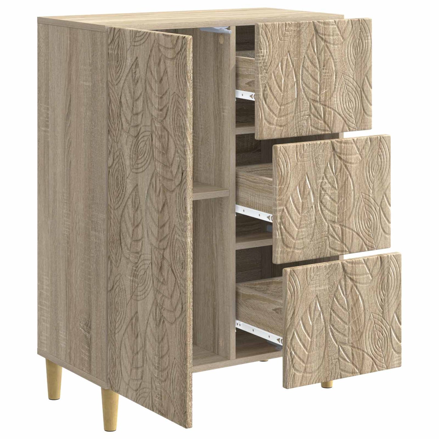vidaXL Πλαϊνό γραφείο Sonoma Δρυς 66 x 34,5 x 90 εκ Επεξεργασμένο Ξύλο