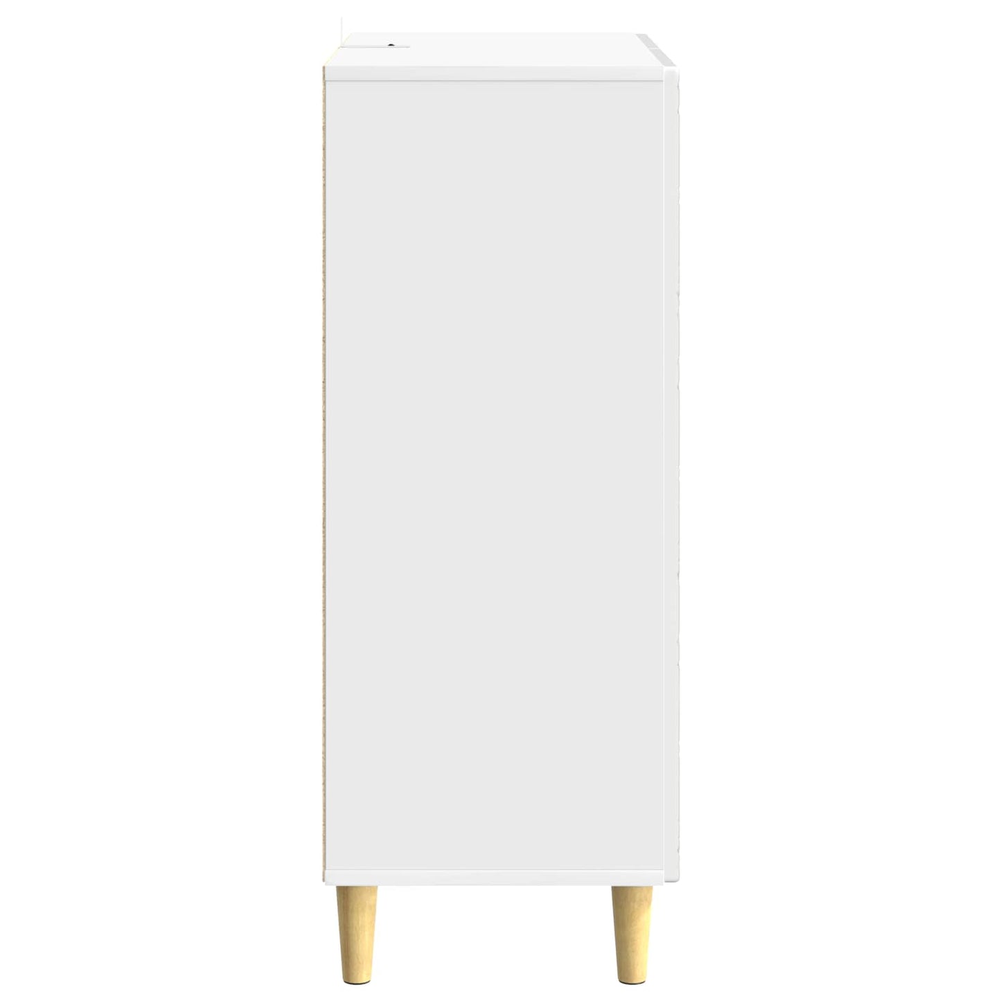 vidaXL Πλαϊνό γραφείο Γυαλιστερό Λευκό 66 x 34,5 x 90 εκ