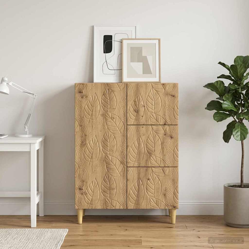 vidaXL Πλαϊνό γραφείο Artisan Δρυς 66 x 34,5 x 90 εκ