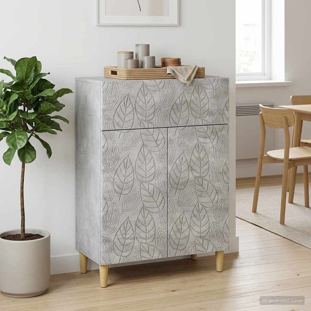 vidaXL Πλαϊνό γραφείο Γκρι Σκυροδέματος 66 x 34,5 x 90 εκ