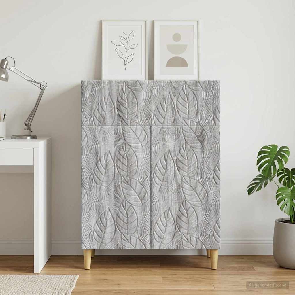 vidaXL Πλαϊνό γραφείο Γκρι Sonoma 66 x 34,5 x 90 εκ Επεξεργασμένο Ξύλο