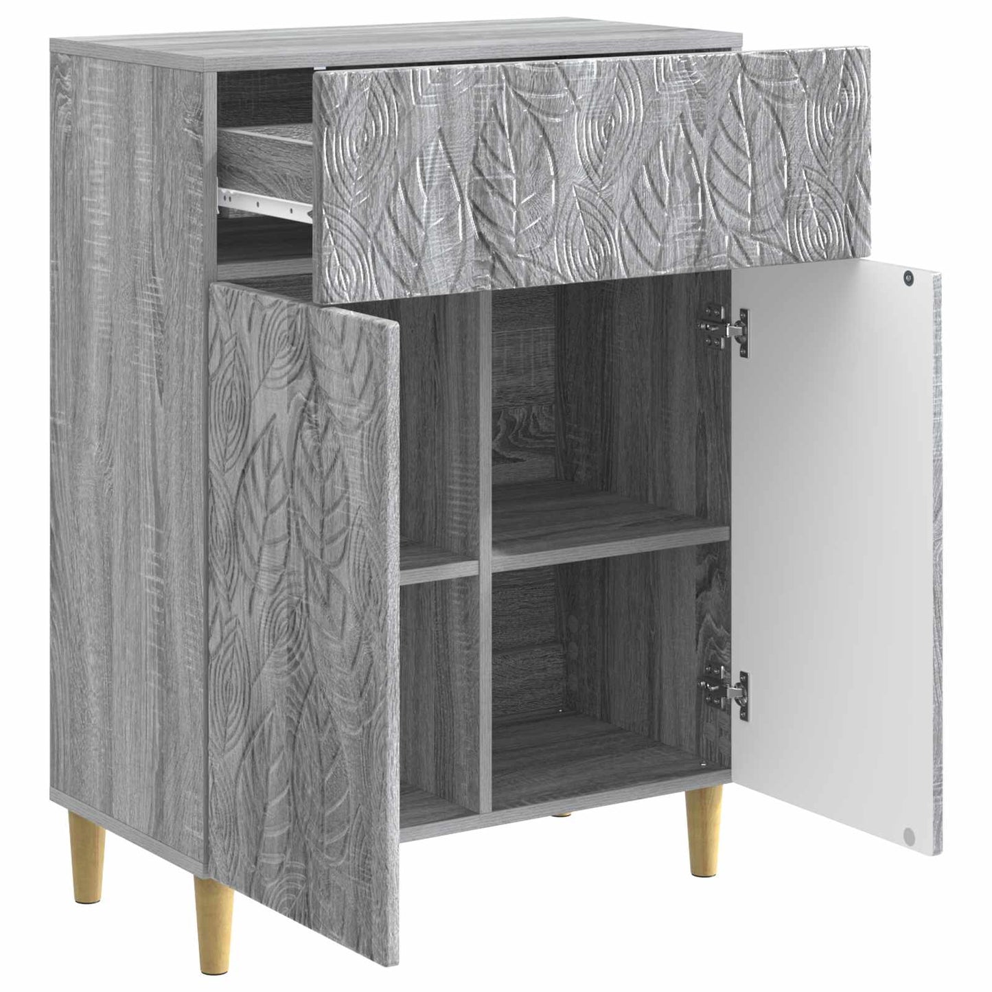 vidaXL Πλαϊνό γραφείο Γκρι Sonoma 66 x 34,5 x 90 εκ Επεξεργασμένο Ξύλο