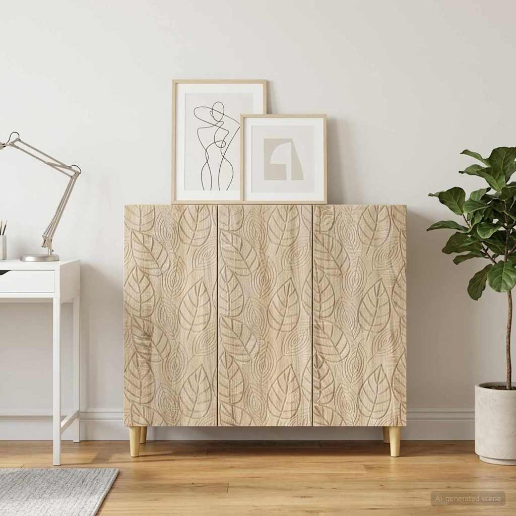 vidaXL Πλαϊνό γραφείο Sonoma Δρυς 89 x 34,5 x 80 εκ Επεξεργασμένο Ξύλο