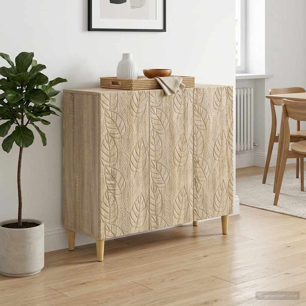 vidaXL Πλαϊνό γραφείο Sonoma Δρυς 89 x 34,5 x 80 εκ Επεξεργασμένο Ξύλο
