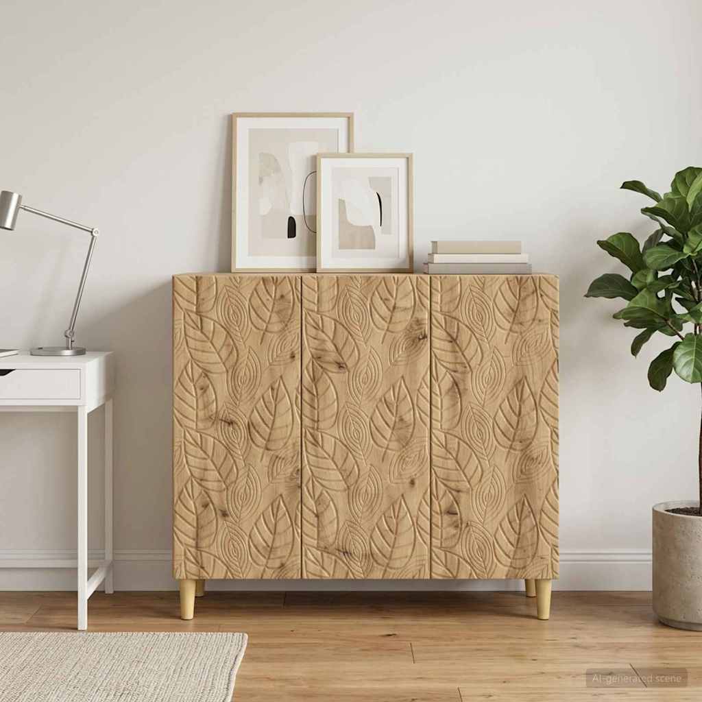 vidaXL Πλαϊνό γραφείο Artisan Δρυς 89 x 34,5 x 80 εκ