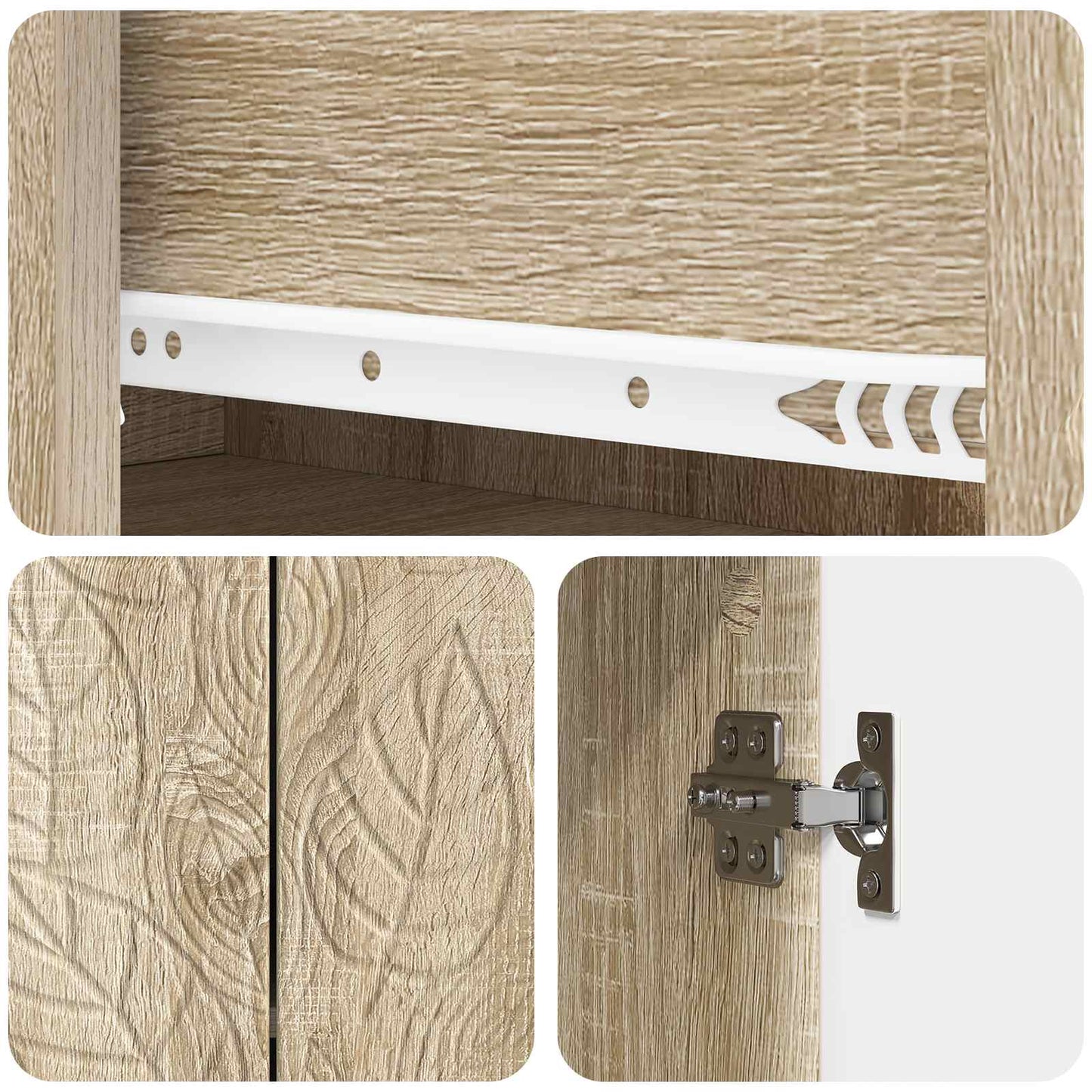 vidaXL Πλαϊνό γραφείο Sonoma Δρυς 89 x 34,5 x 60 εκ.