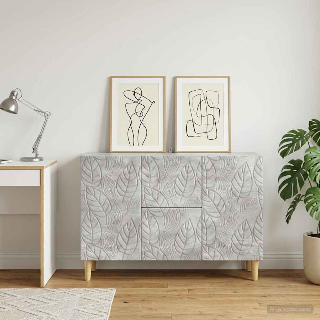 vidaXL Πλαϊνό γραφείο Γκρι Σκυροδέματος 89 x 34,5 x 60 εκ.