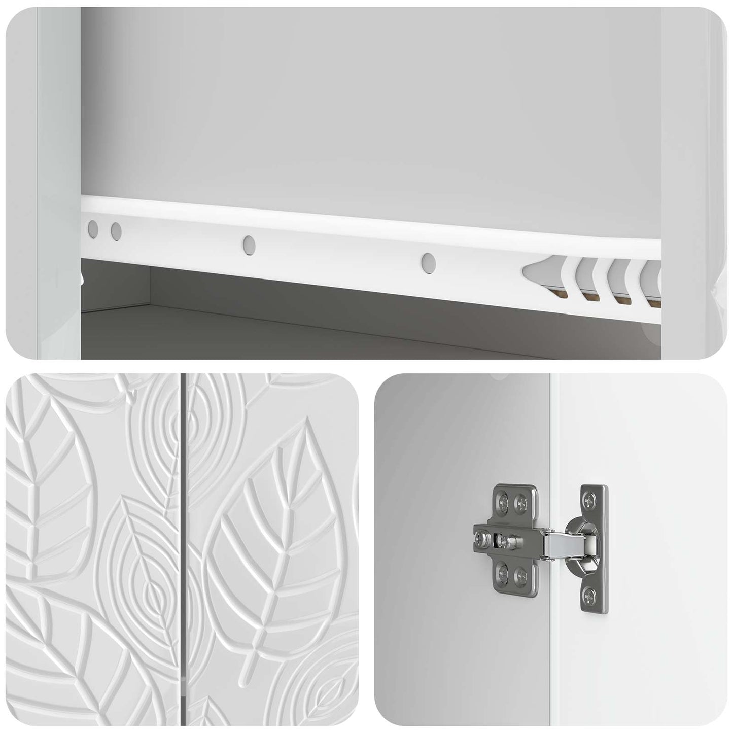vidaXL Πλαϊνό γραφείο Γυαλιστερό Λευκό 89 x 34,5 x 60 εκ.