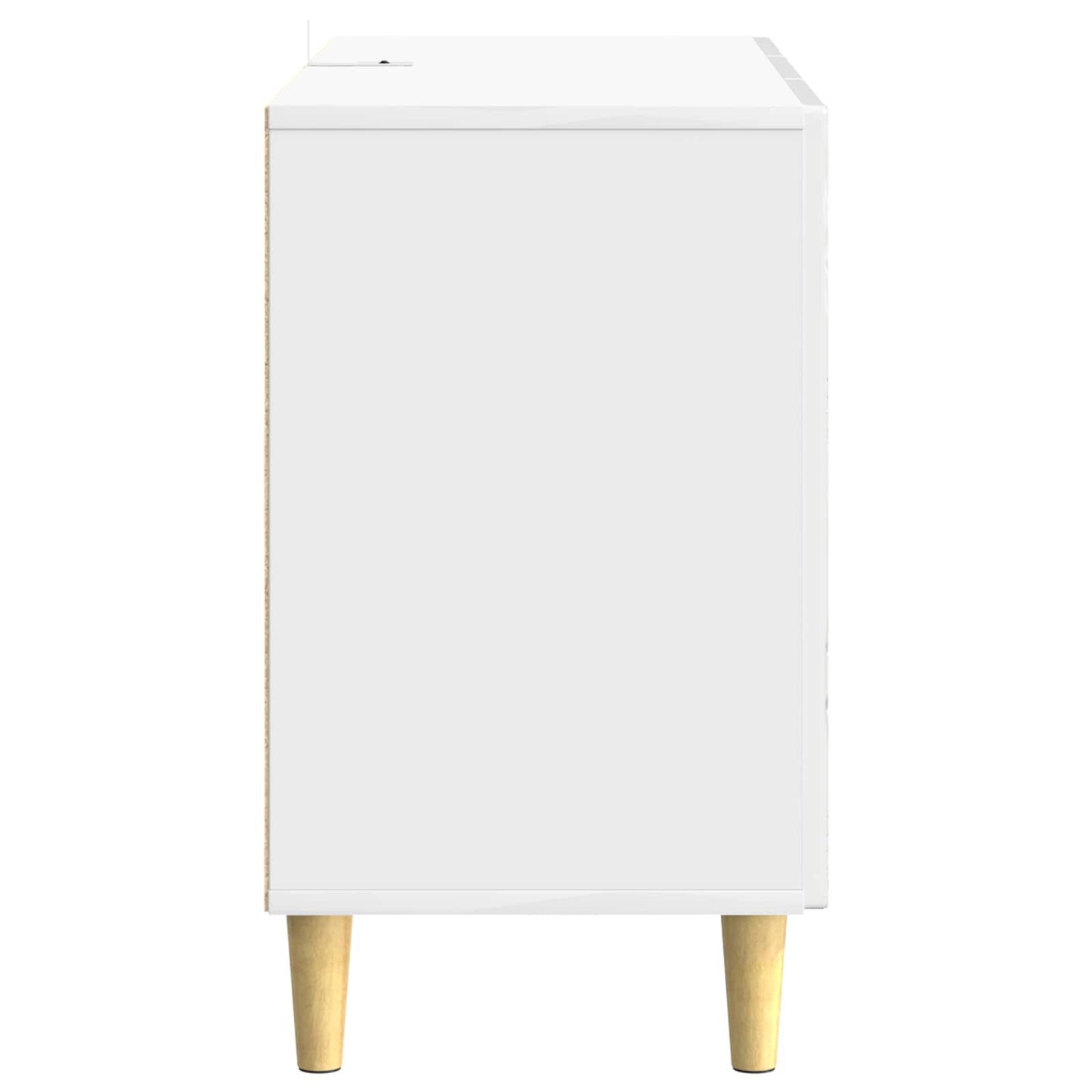vidaXL Πλαϊνό γραφείο Γυαλιστερό Λευκό 89 x 34,5 x 60 εκ.