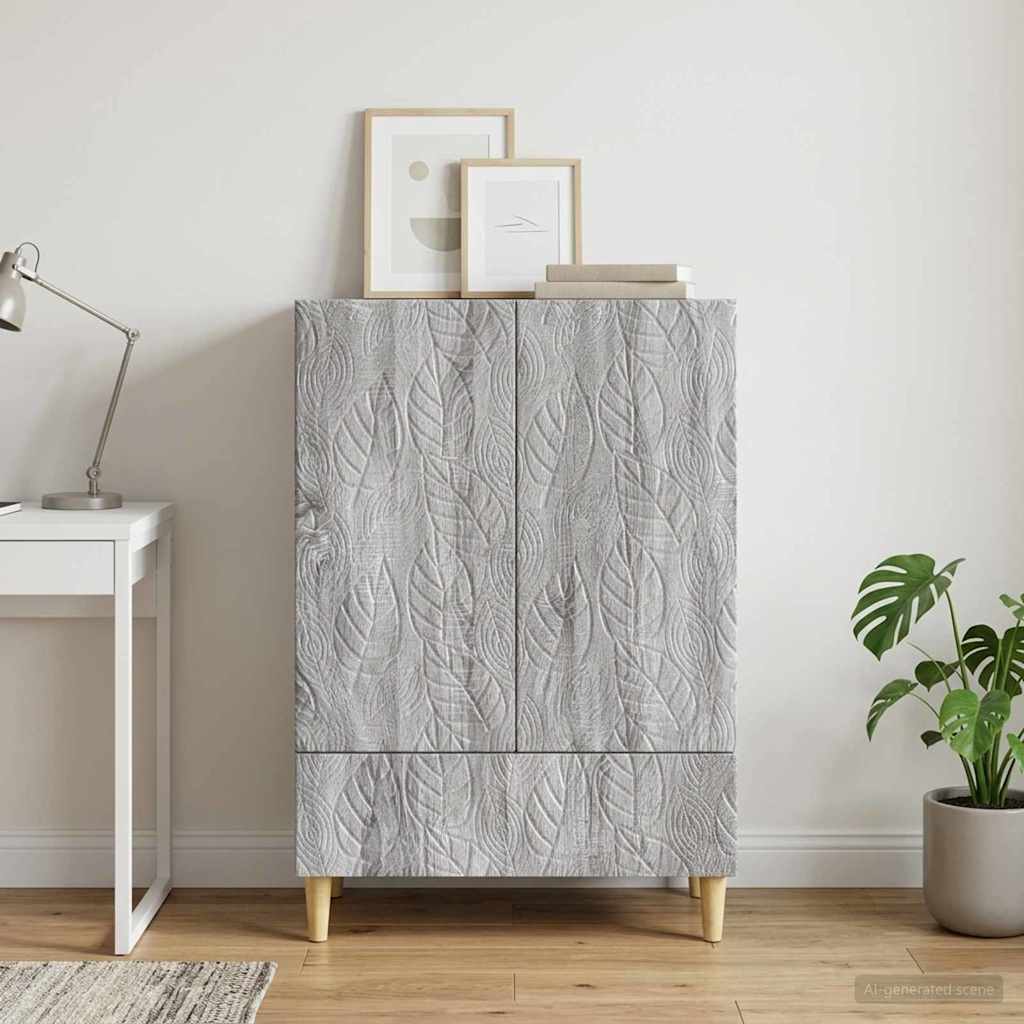 vidaXL Πλαϊνό γραφείο Γκρι Sonoma 66 x 34,5 x 95 εκ.
