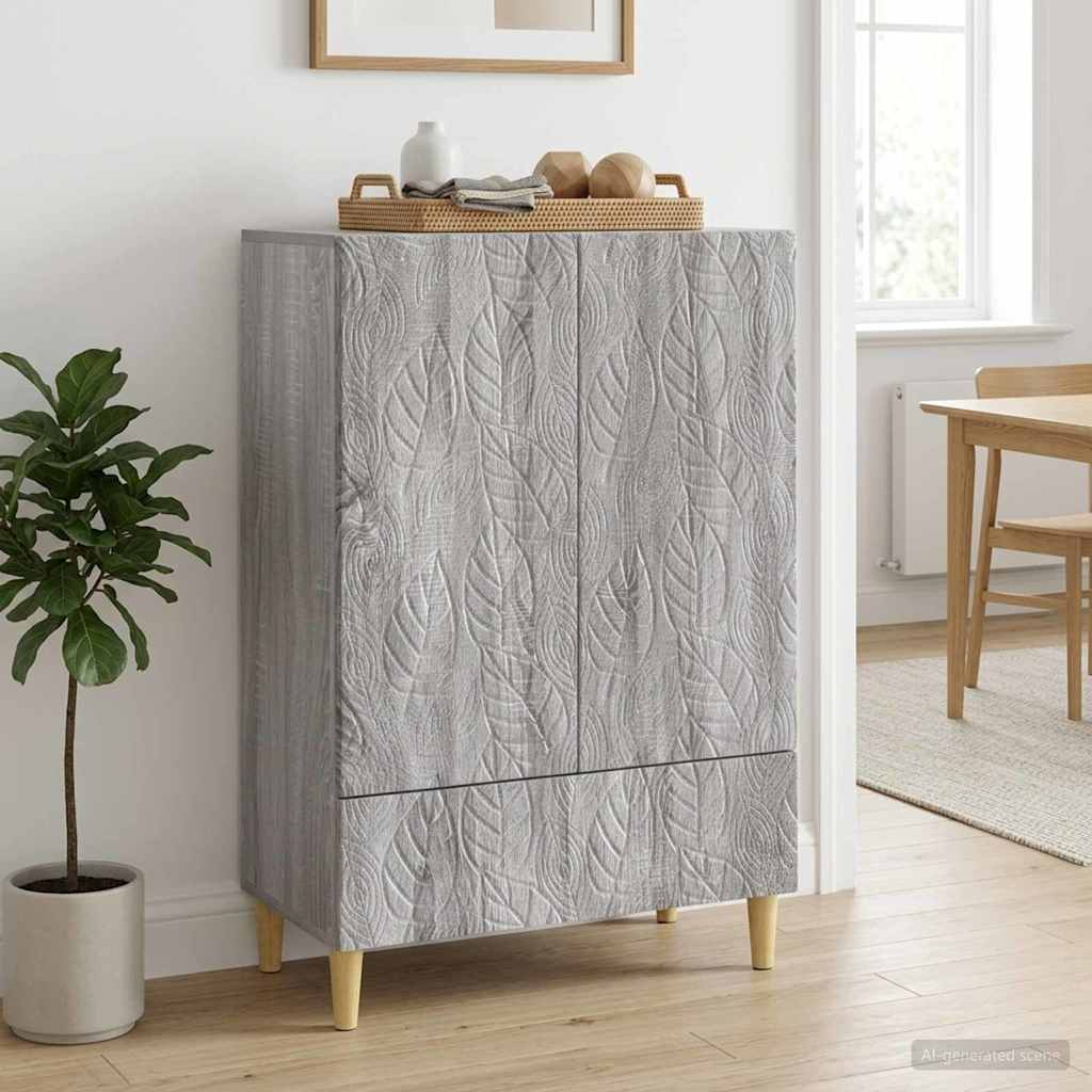 vidaXL Πλαϊνό γραφείο Γκρι Sonoma 66 x 34,5 x 95 εκ.