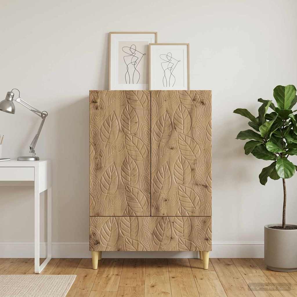 vidaXL Πλαϊνό γραφείο Artisan Δρυς 66 x 34,5 x 95 εκ.