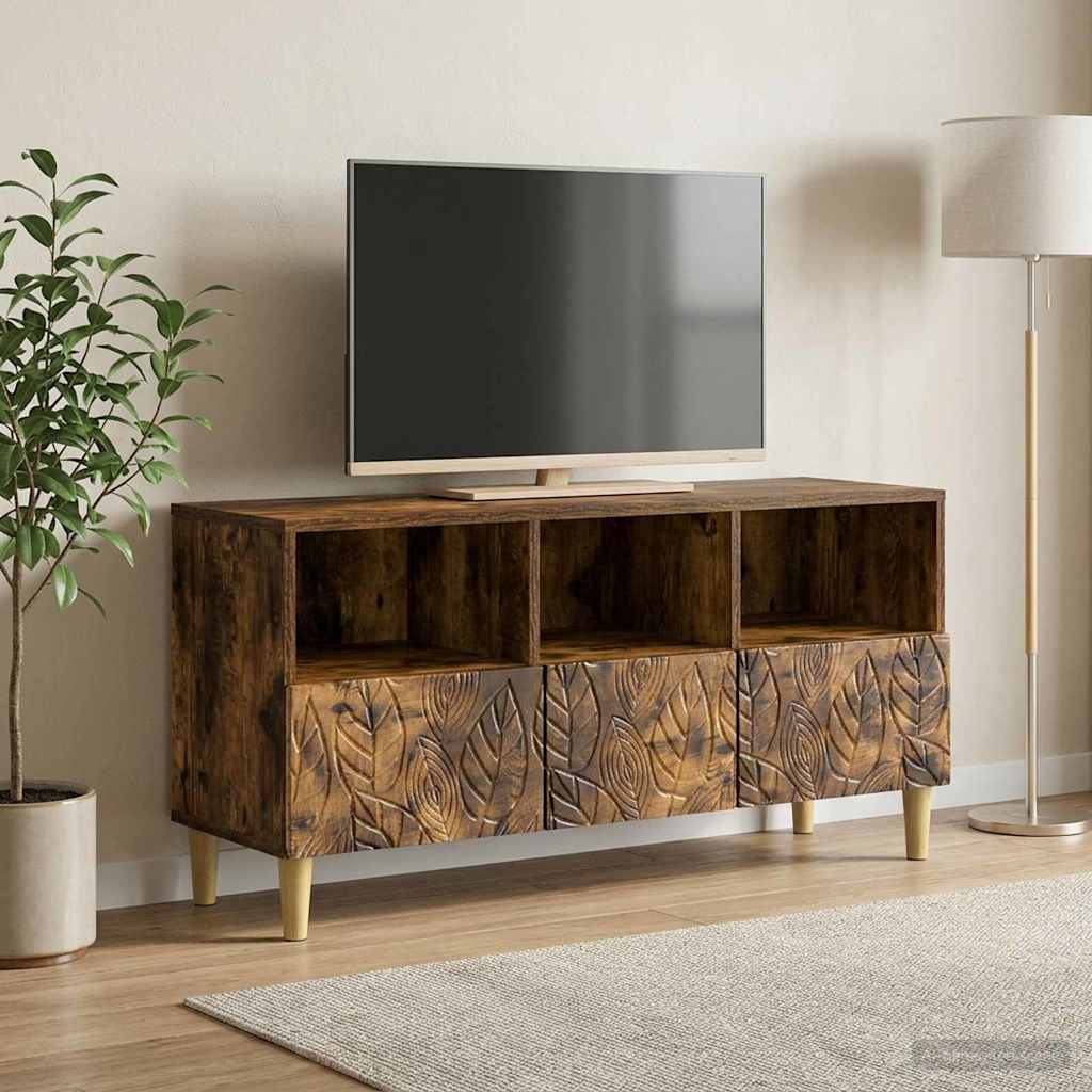 vidaXL Ντουλάπι TV 102 x 34,5 x 50 εκ. Καπνισμένο Ξύλο Δρυός