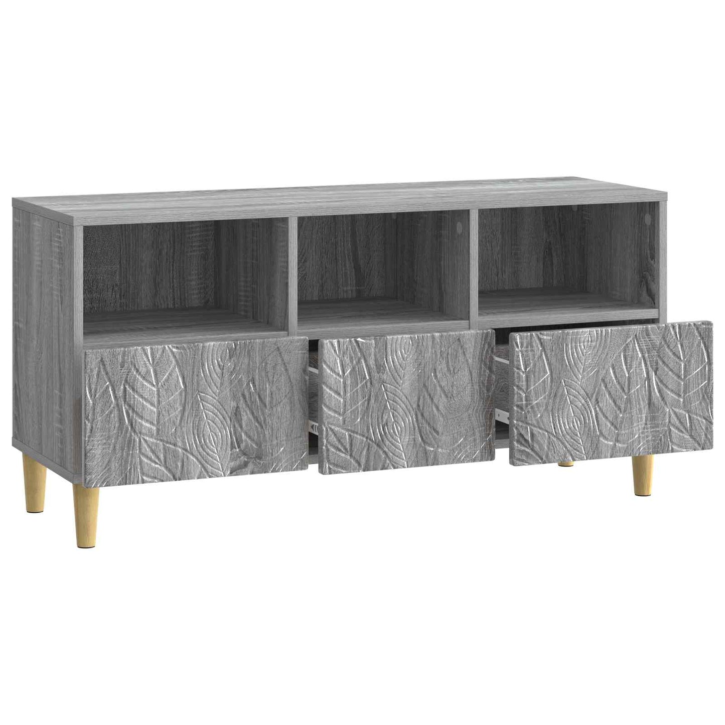vidaXL Ντουλάπι TV 102 x 34,5 x 50 εκ. Γκρι Sonoma Επεξεργασμένο Ξύλο