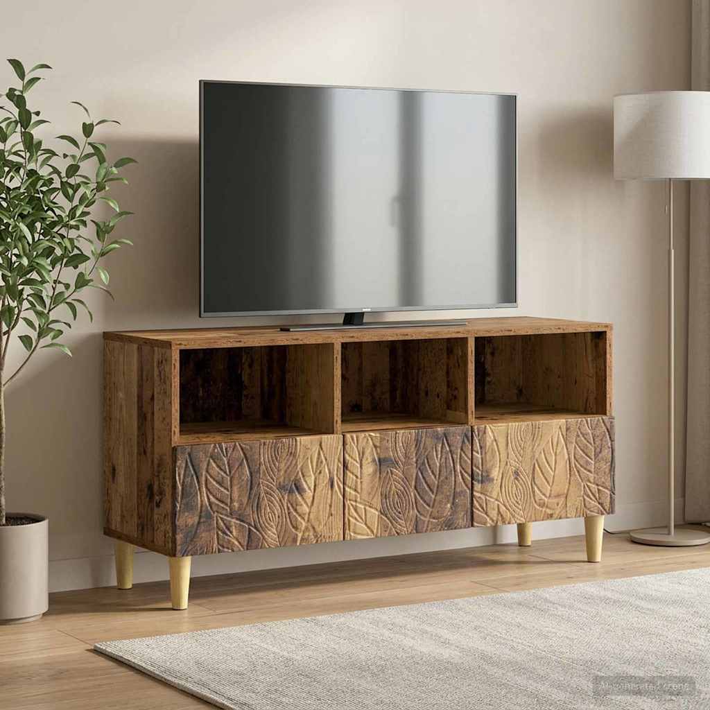 vidaXL Ντουλάπι TV 102 x 34,5 x 50 εκ. Παλαιωμένο ξύλο