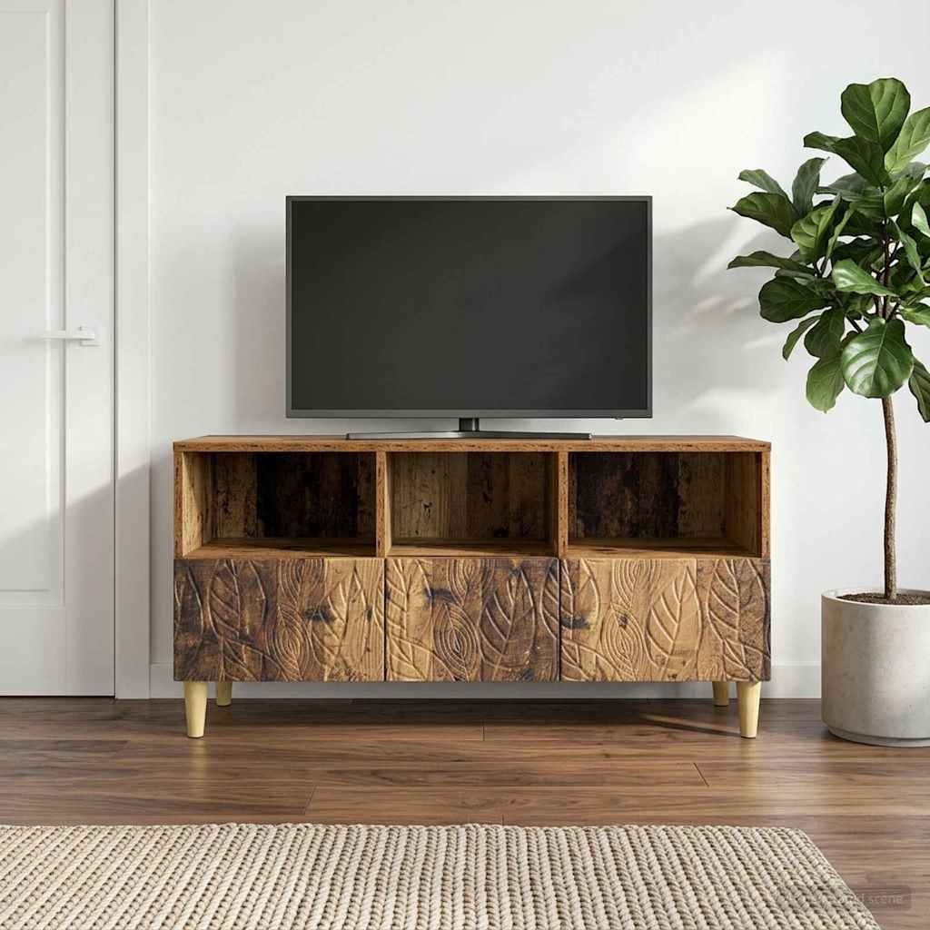 vidaXL Ντουλάπι TV 102 x 34,5 x 50 εκ. Παλαιωμένο ξύλο