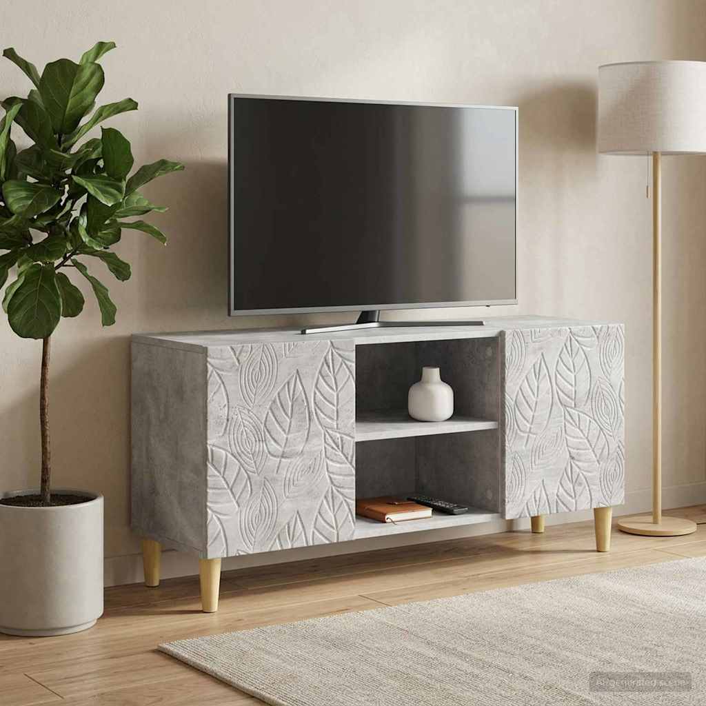 vidaXL Ντουλάπι TV 102 x 34,5 x 50 εκ. Γκρι Σκυροδέματος