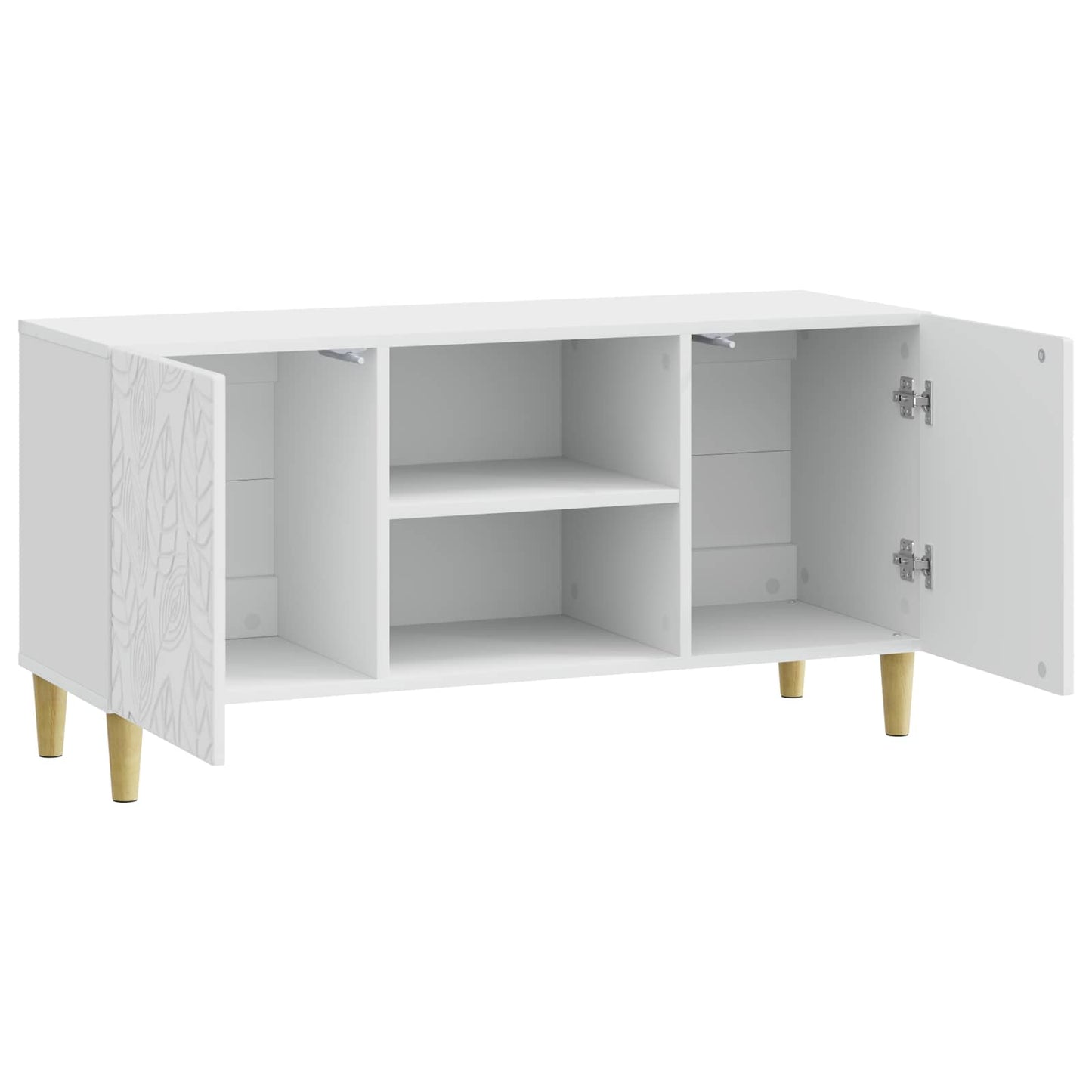 vidaXL Ντουλάπι TV 102 x 34,5 x 50 εκ. Γυαλιστερό Λευκό