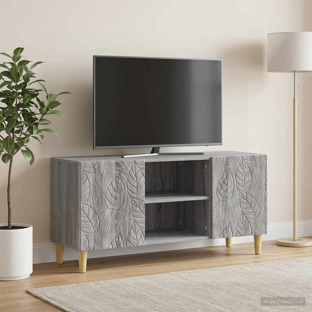 vidaXL Ντουλάπι TV 102 x 34,5 x 50 εκ. Γκρι Sonoma Επεξεργασμένο Ξύλο