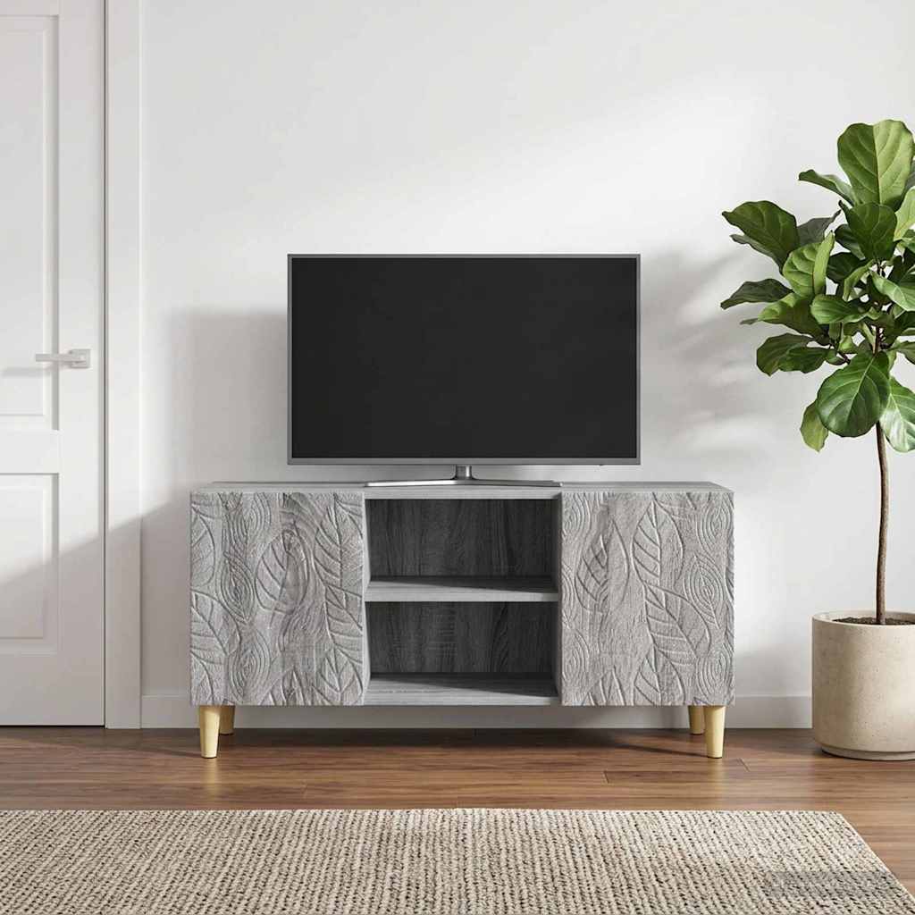 vidaXL Ντουλάπι TV 102 x 34,5 x 50 εκ. Γκρι Sonoma Επεξεργασμένο Ξύλο
