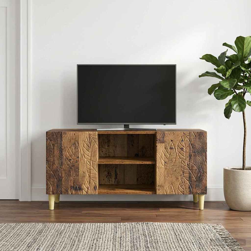 vidaXL Ντουλάπι TV 102 x 34,5 x 50 εκ. Παλαιωμένο ξύλο
