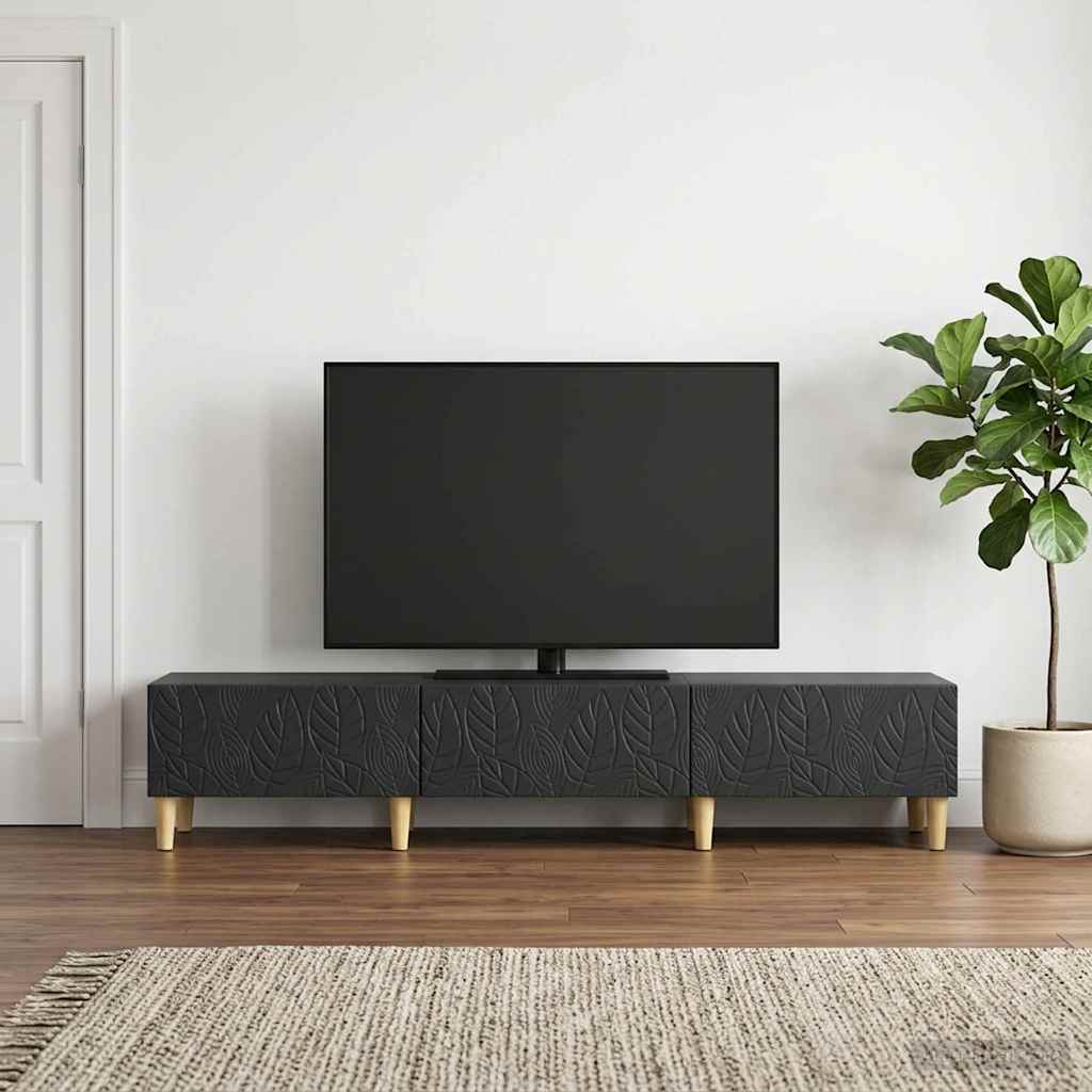 vidaXL Ντουλάπι TV 147 x 34,5 x 30 εκ Μαύρο Επεξεργασμένο Ξύλο
