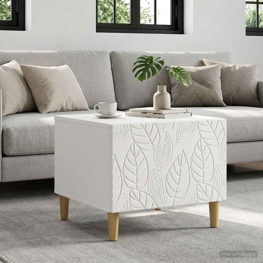 vidaXL Τραπεζάκι σαλονιού Λευκό 50 x 49 x 40 εκ Επεξεργασμένο Ξύλο