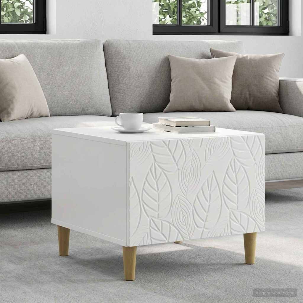 vidaXL Τραπεζάκι σαλονιού Γυαλιστερό Λευκό 50 x 49 x 40 εκ