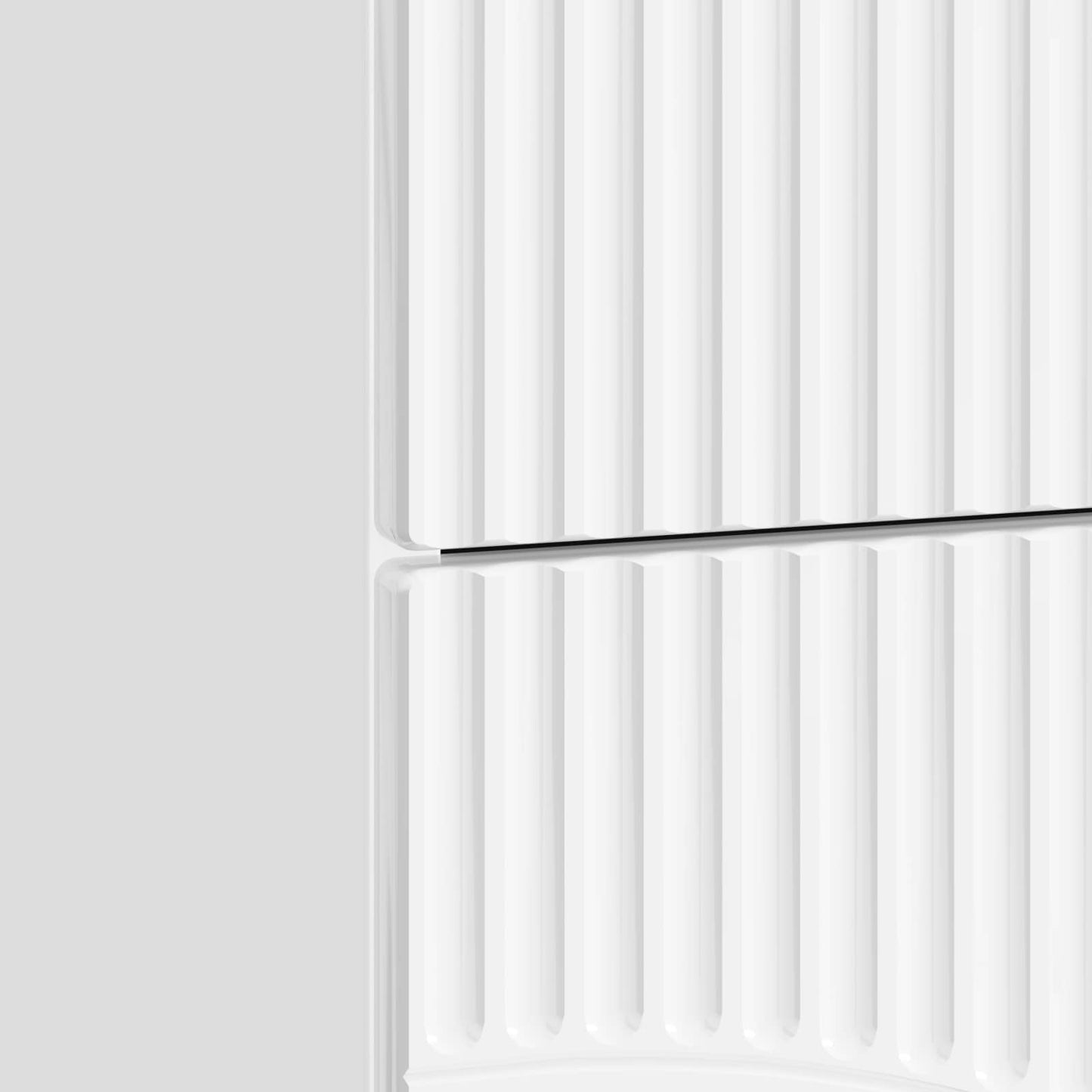 vidaXL Κομοδίνο με συρτάρι Γυαλιστερό Λευκό 43 x 34,5 x 44,5 εκ