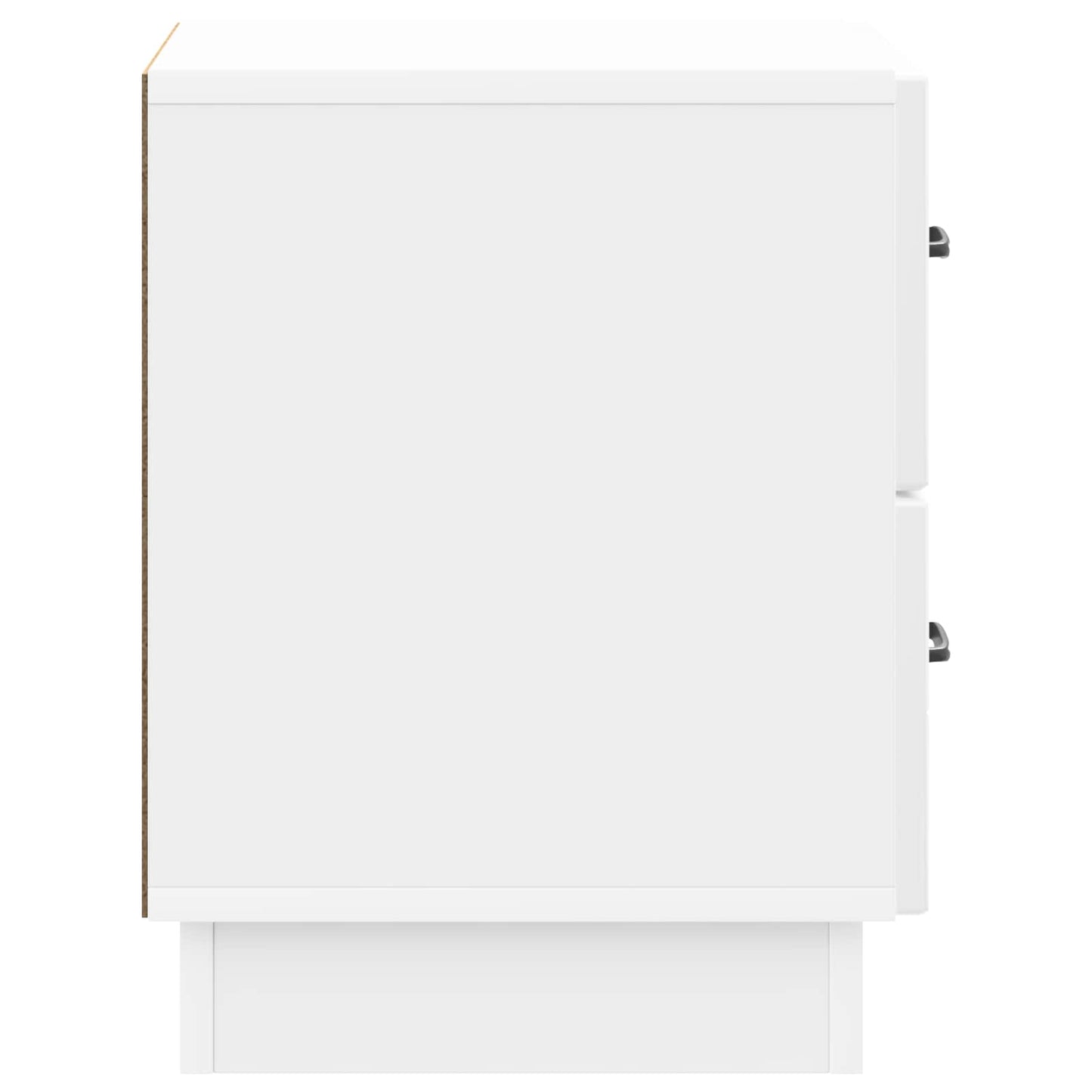 vidaXL Κομοδίνο με συρτάρι Γυαλιστερό Λευκό 43 x 34,5 x 44,5 εκ