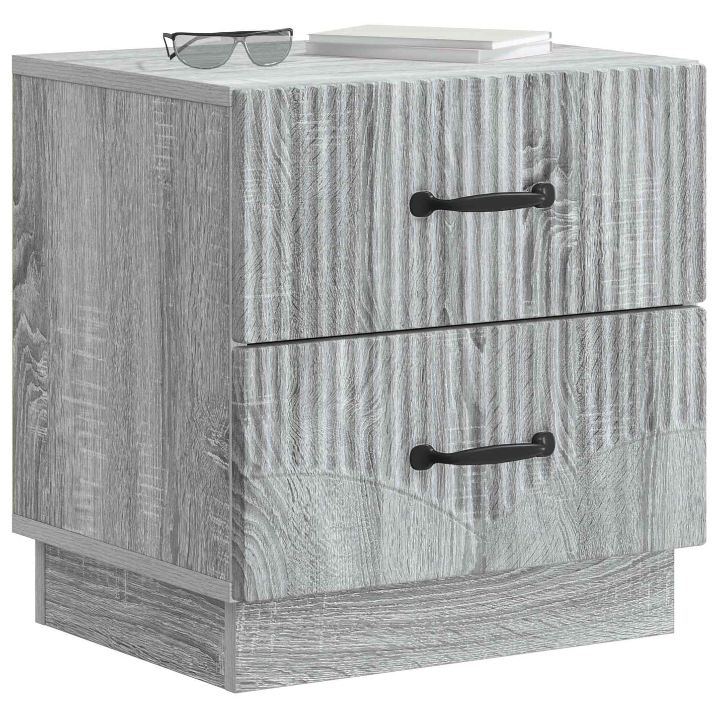 vidaXL Κομοδίνο Γκρι Sonoma 43 x 34,5 x 44,5 εκ Επεξεργασμένο Ξύλο