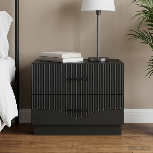 vidaXL Κομοδίνο Μαύρο 62 x 34,5 x 44,5 εκ Επεξεργασμένο Ξύλο