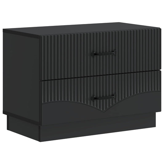 vidaXL Κομοδίνο Μαύρο 62 x 34,5 x 44,5 εκ Επεξεργασμένο Ξύλο