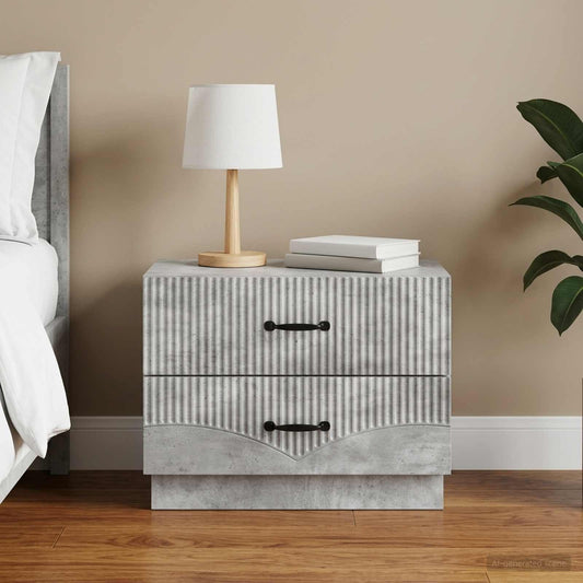 vidaXL Κομοδίνο Γκρι Σκυροδέματος 62 x 34,5 x 44,5 εκ