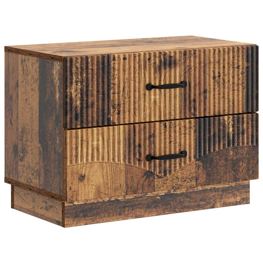 vidaXL Κομοδίνο Παλαιωμένο ξύλο 62 x 34,5 x 44,5 εκ Επεξεργασμένο Ξύλο