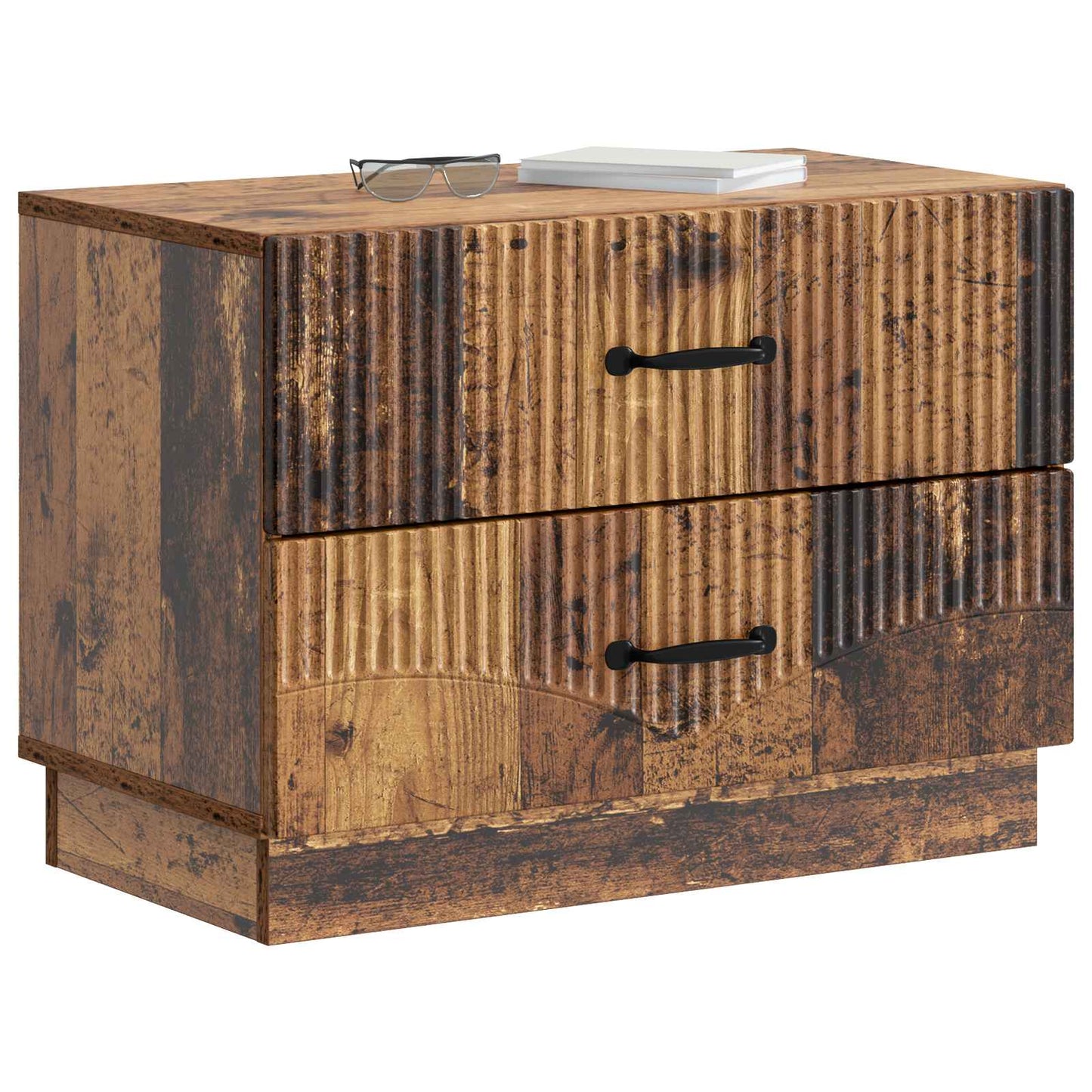 vidaXL Κομοδίνο Παλαιωμένο ξύλο 62 x 34,5 x 44,5 εκ Επεξεργασμένο Ξύλο