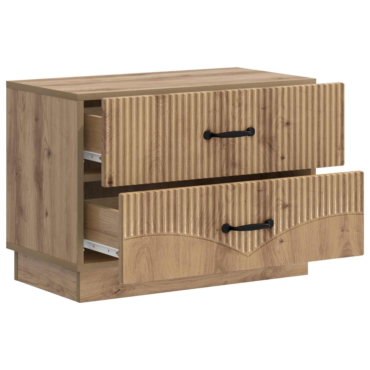 vidaXL Κομοδίνο Artisan Δρυς 62 x 34,5 x 44,5 εκ Επεξεργασμένο Ξύλο