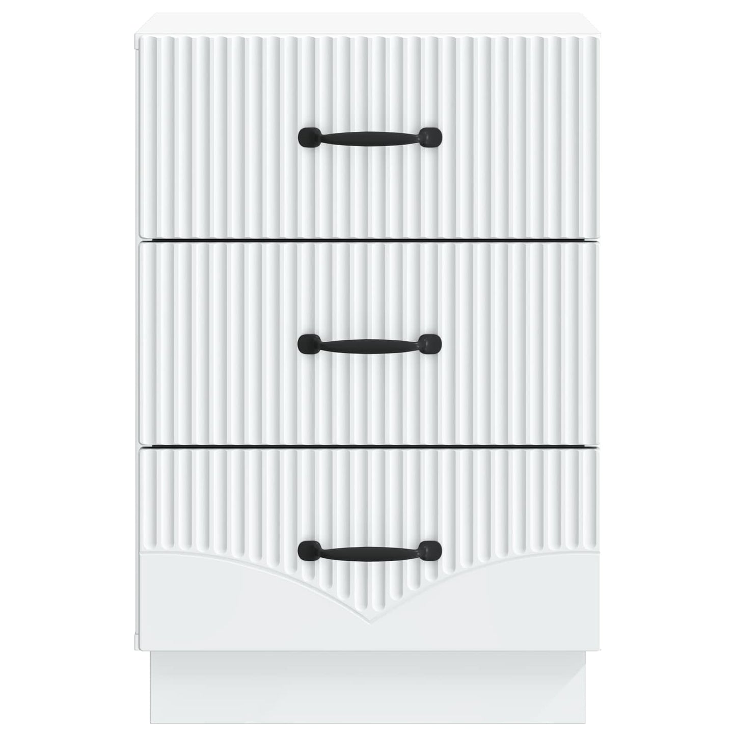 vidaXL Κομοδίνο με συρτάρι Λευκό 43 x 41 x 63,5 εκ. Επεξεργασμένο Ξύλο