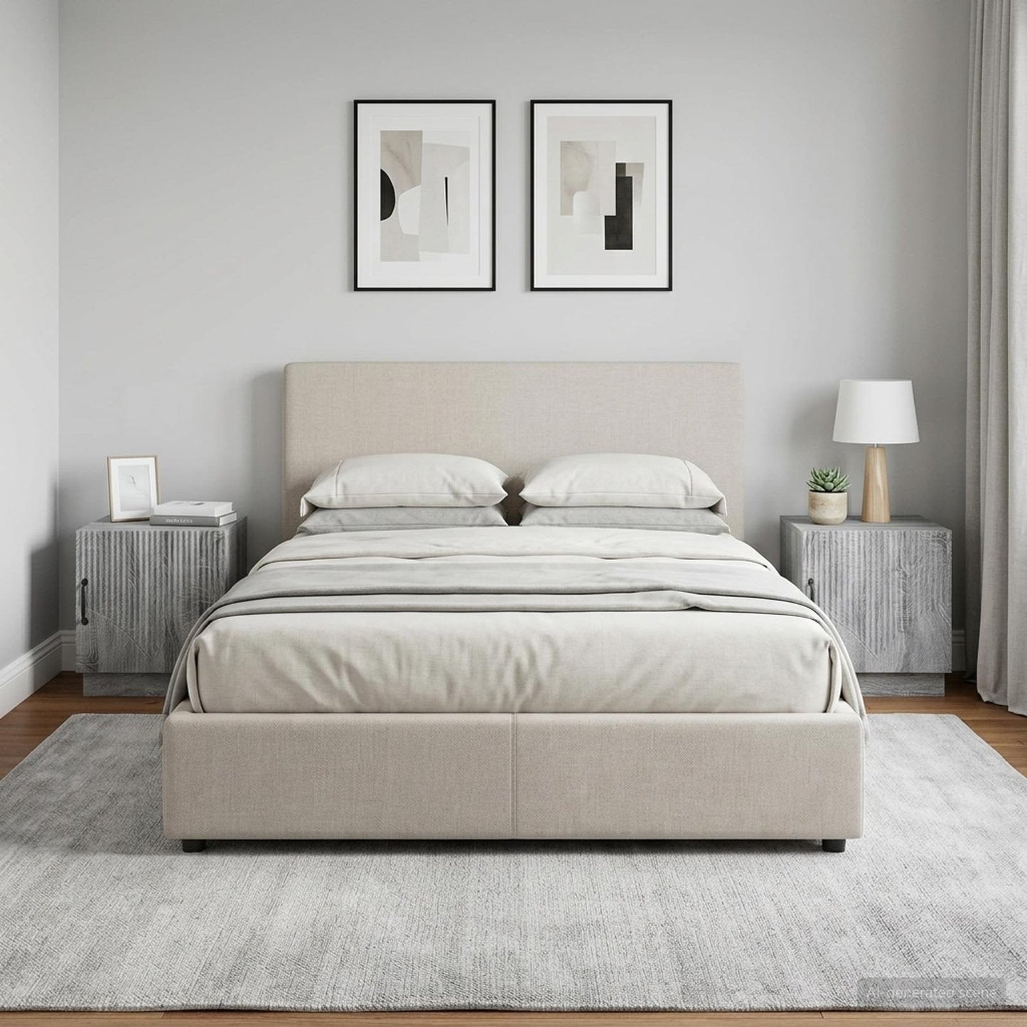 vidaXL Κομοδίνο 2 τμχ. Γκρι Sonoma 43 x 34,5 x 47 εκ.