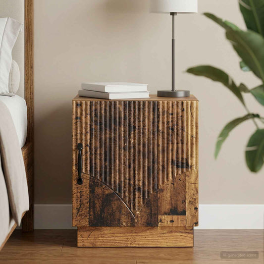 vidaXL Κομοδίνο Παλαιωμένο ξύλο 43 x 34,5 x 47 εκ. Επεξεργασμένο Ξύλο