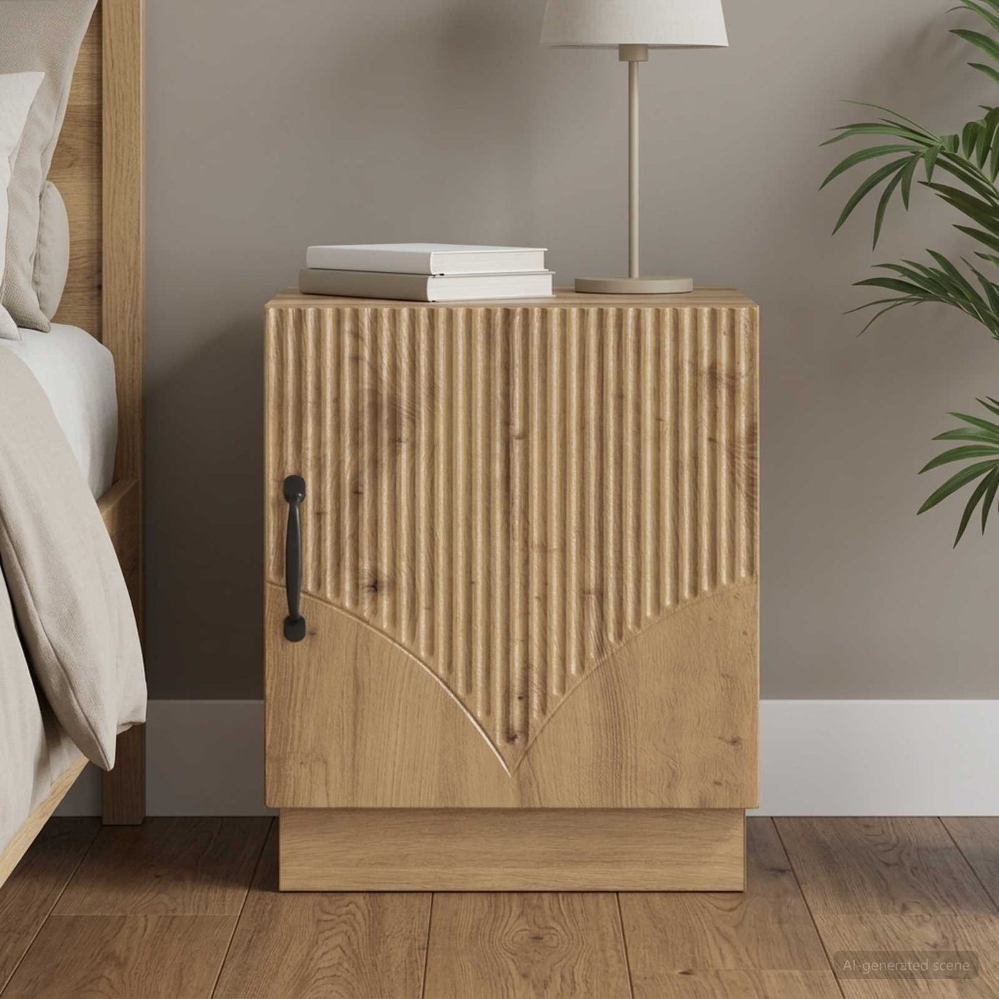 vidaXL Κομοδίνο Artisian Δρυς 43 x 34,5 x 47 εκ. Επεξεργασμένο Ξύλο