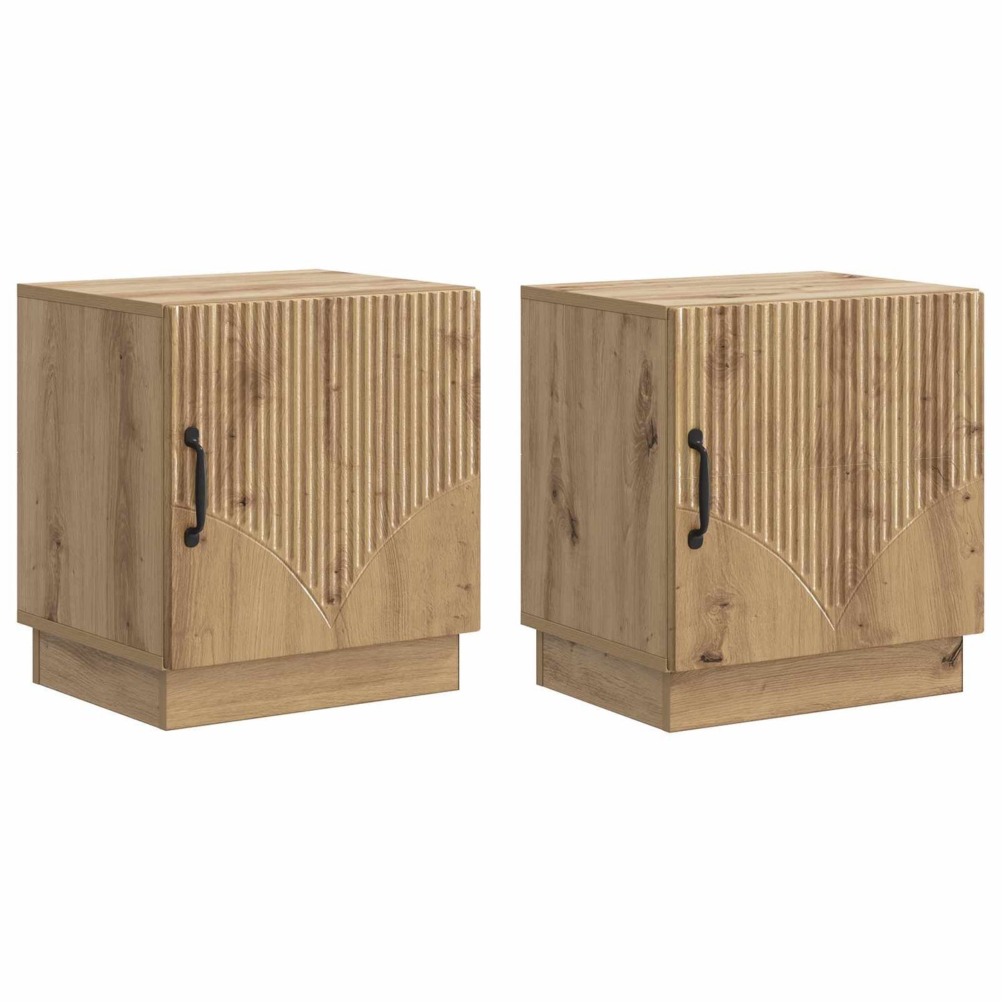vidaXL Κομοδίνο 2 τμχ. Artisian Δρυς 43 x 34,5 x 47 εκ.