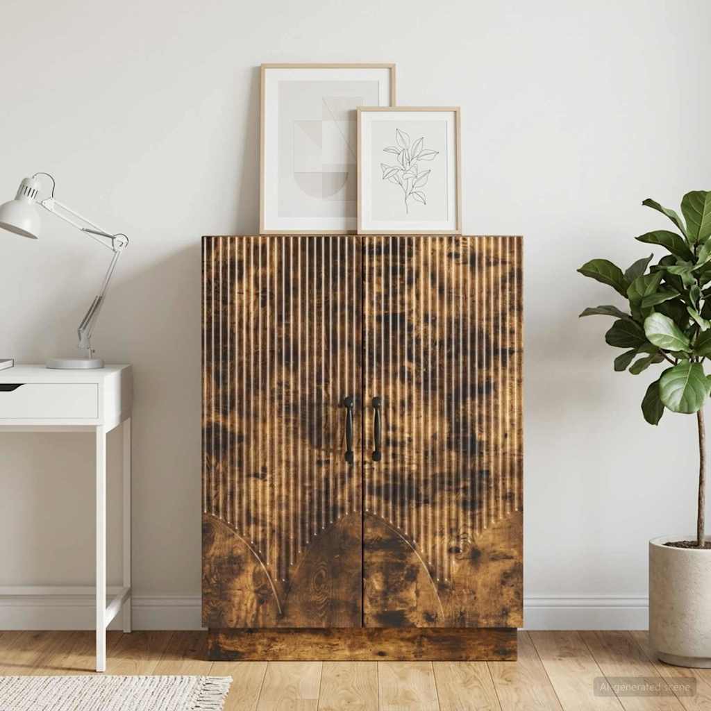 vidaXL Πλαϊνό γραφείο Καπνισμένο Ξύλο Δρυός 66 x 34,5 x 87 εκ.