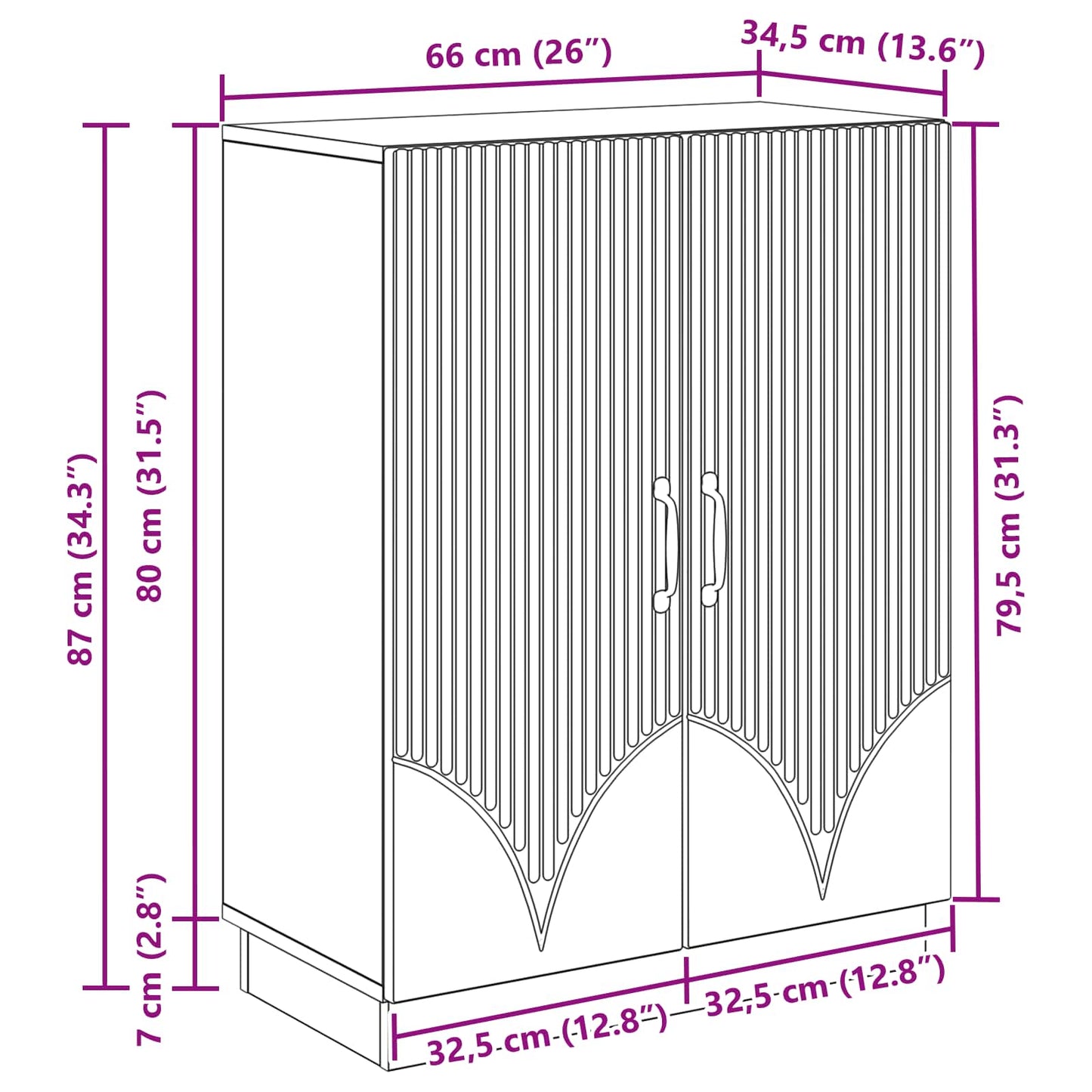 vidaXL Πλαϊνό γραφείο Παλαιωμένο ξύλο 66 x 34,5 x 87 εκ.