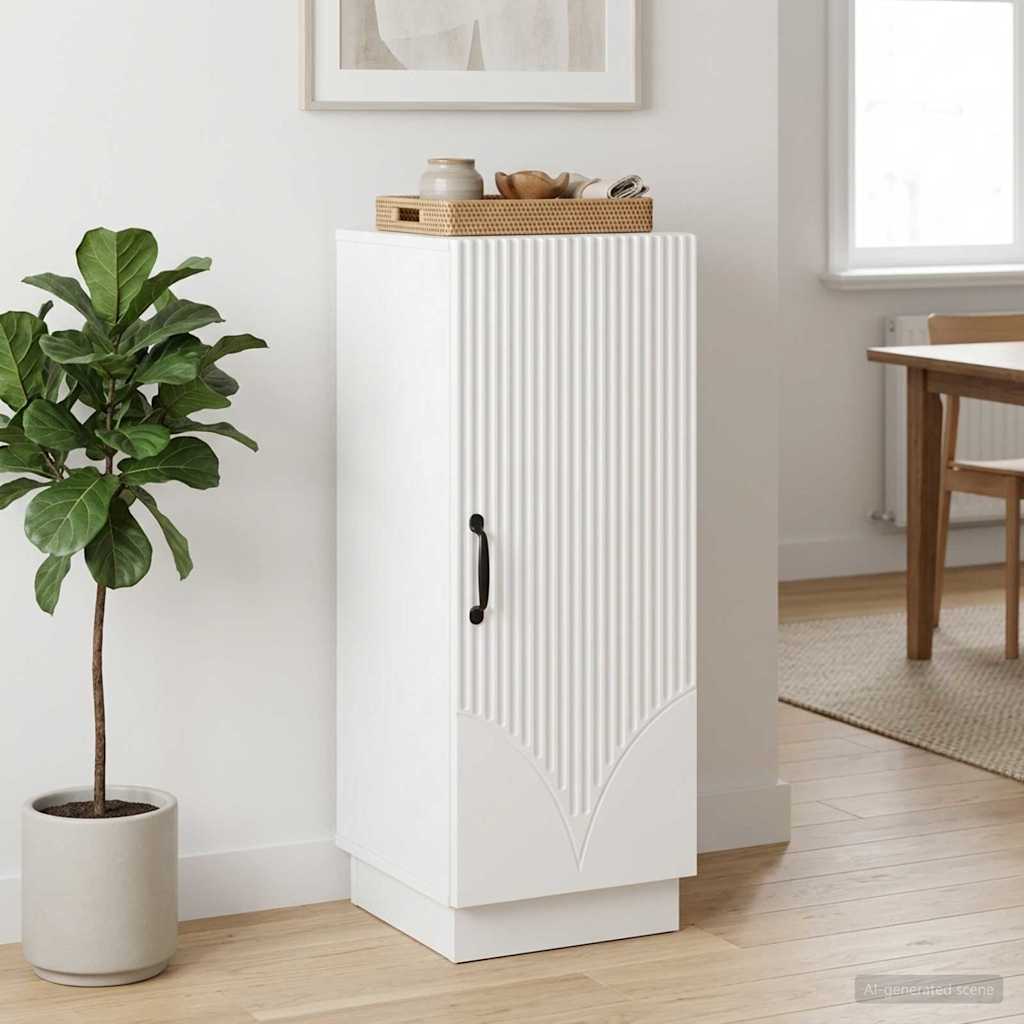 vidaXL Πλαϊνό γραφείο Λευκό 33 x 34,5 x 87 εκ. Επεξεργασμένο Ξύλο
