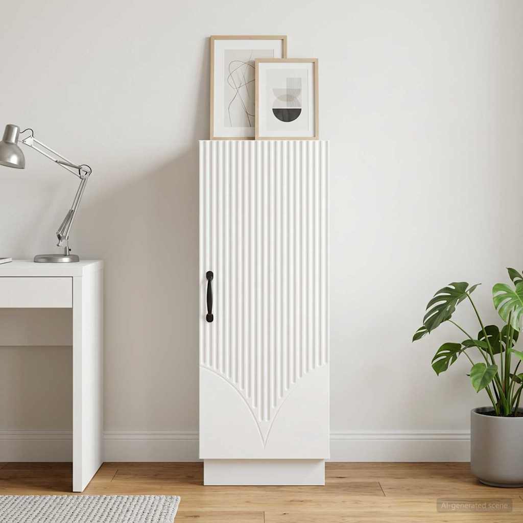 vidaXL Πλαϊνό γραφείο Λευκό 33 x 34,5 x 87 εκ. Επεξεργασμένο Ξύλο
