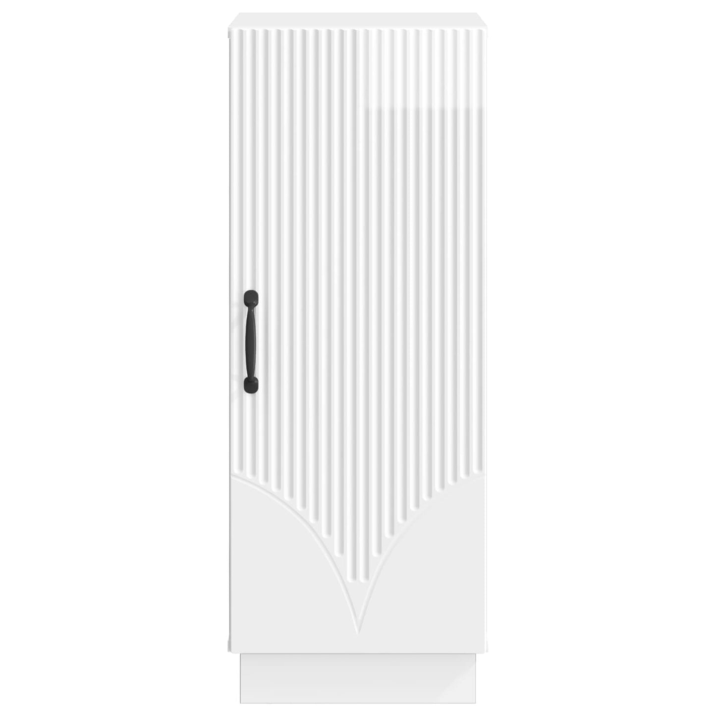 vidaXL Πλαϊνό γραφείο Γυαλιστερό Λευκό 33 x 34,5 x 87 εκ.
