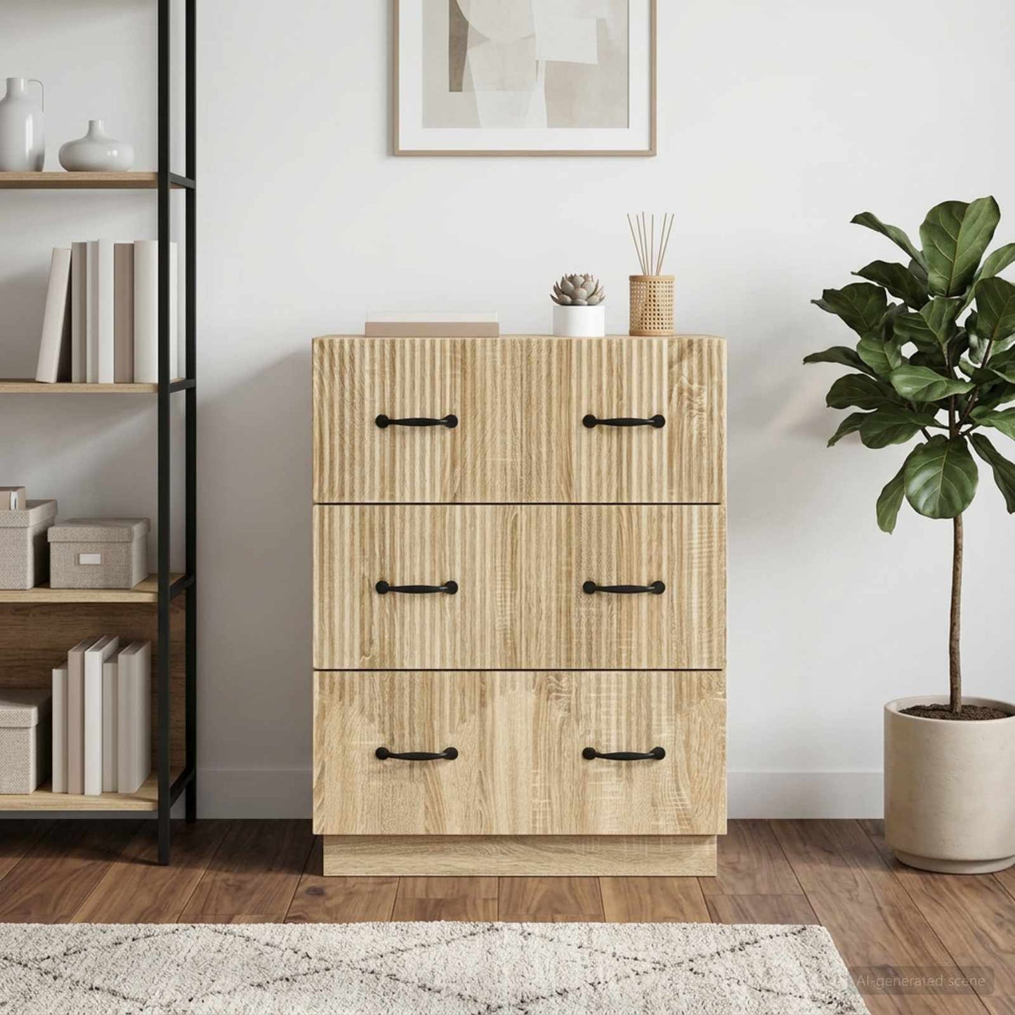 vidaXL Ντουλάπι με Συρτάρια Sonoma Δρυς 66 x 34,5 x 87 εκ.