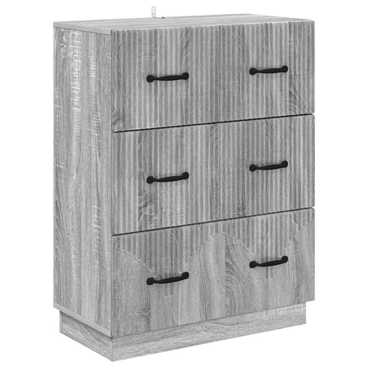 vidaXL Ντουλάπι με Συρτάρια Γκρι Sonoma 66 x 34,5 x 87 εκ.